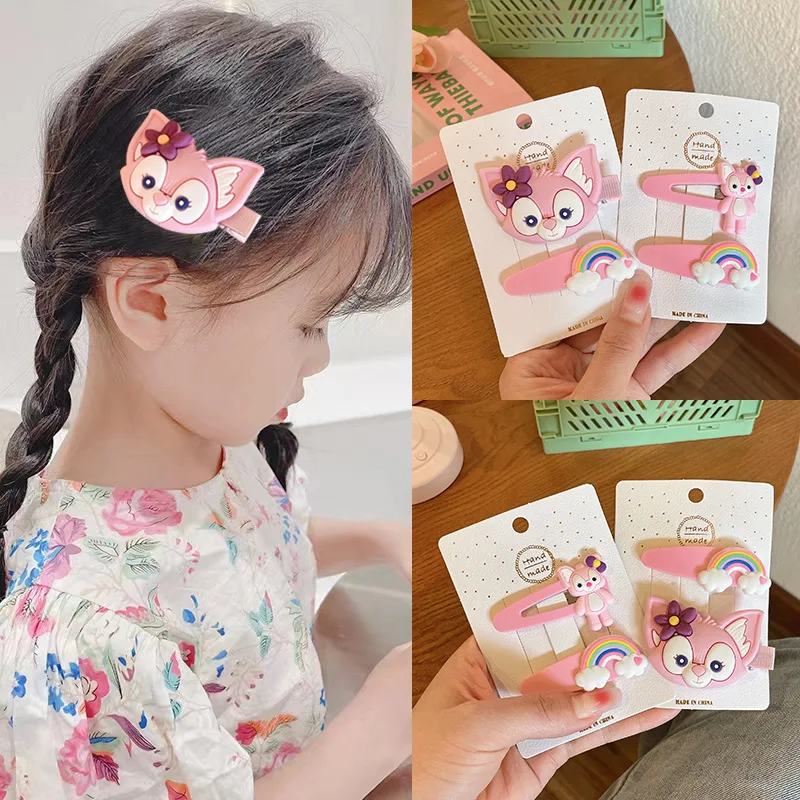 

Children's Hair Accessories Cute Cartoon Hair Ties Clip Hairpin Sweet Princess BB Clip Girl Baby Side Clip Headgear Accesories