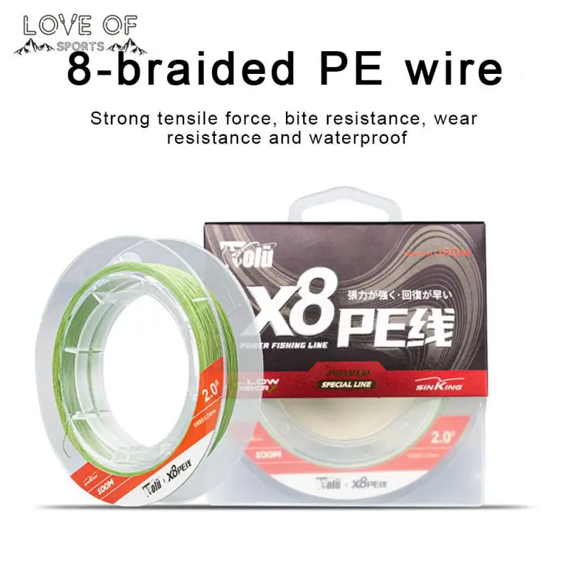 

Pe Fishing Line Bite Resistance Waterproof Main Line Wear Resistance 8-braided Fly Line Fishing Accessories Strong Tensile Force