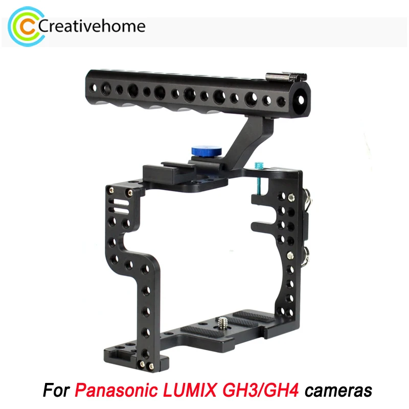

CNC Aluminum Alloy Camera Metal Video Cage Handle Stabilizer for Panasonic LUMIX GH3/GH4 SLR Camera