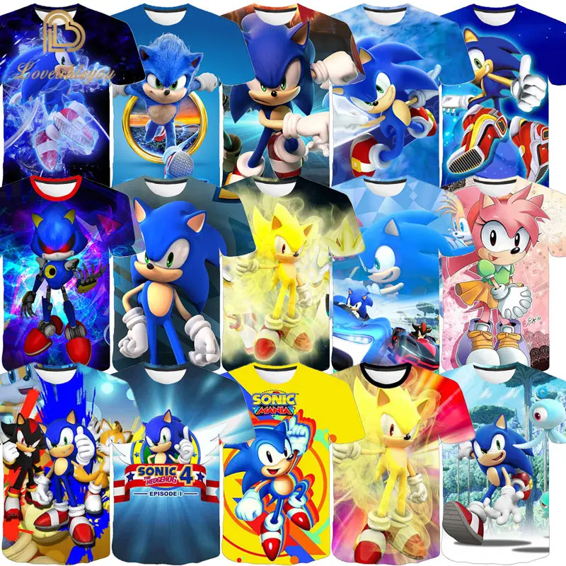 

Super Sonic T-Shirts Anime 3D Print Streetwear Men Women Harajuku Cosplay Oversized T Shirt Fashion Tees Tops Clothing Unisex