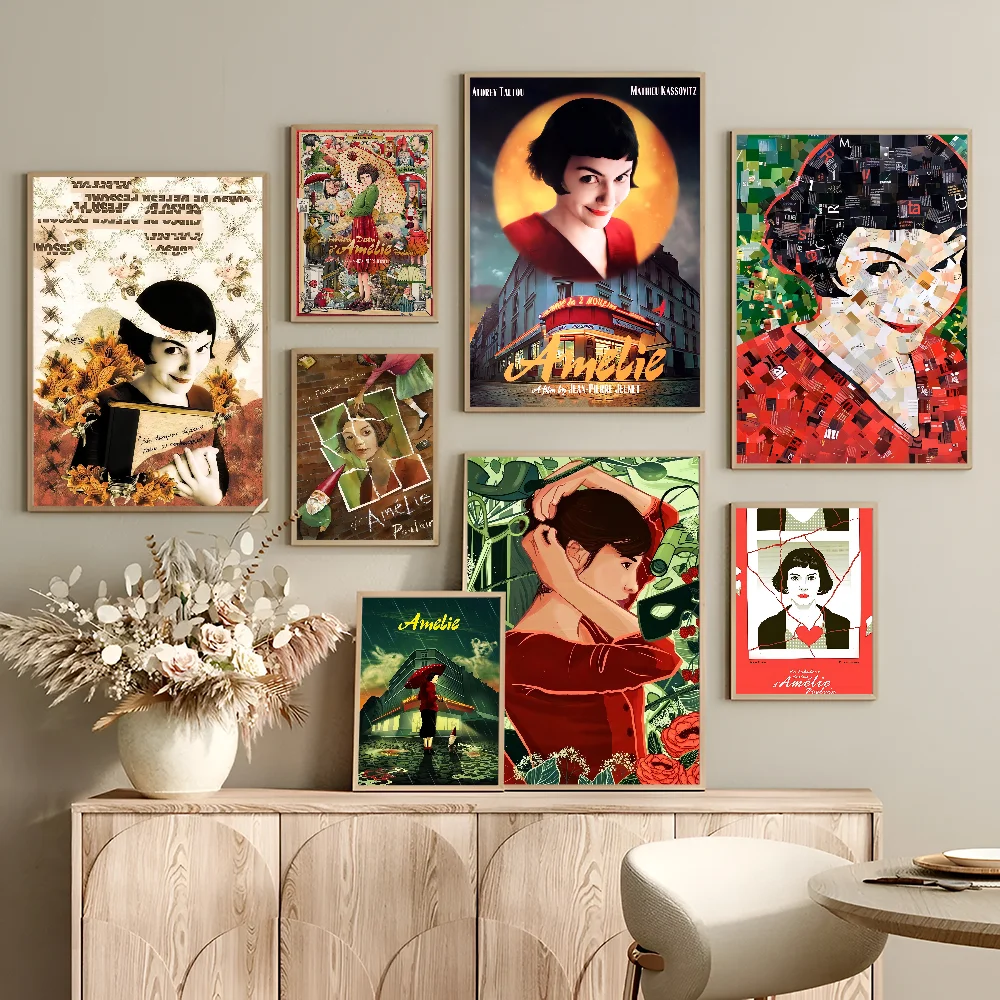 Классический фильм Амели белая бумага постер водостойкая бумажная наклейка