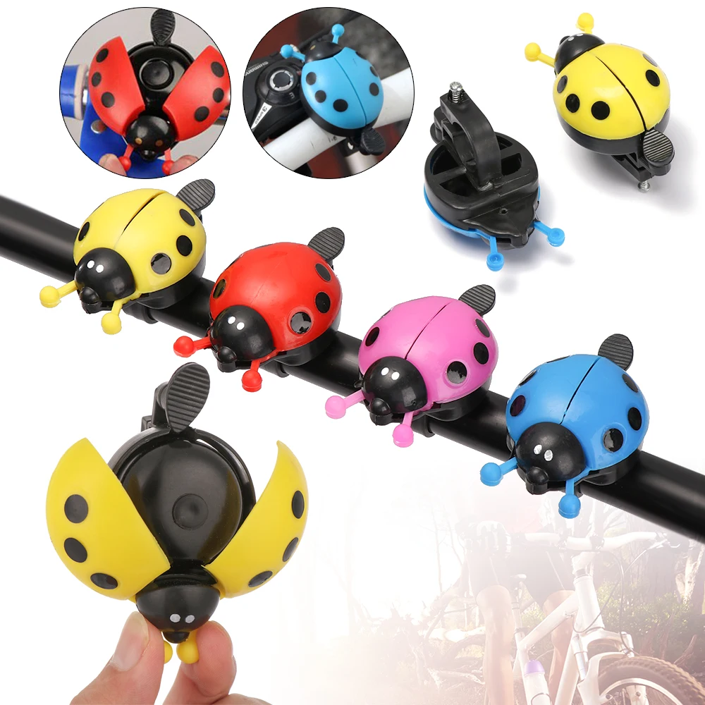 

Lovely Ladybug Bicycle Bell Safety Warning Kids Boys Girls Handlebar Cute Kid Beetle Horn Plastic Cycling Accessories New