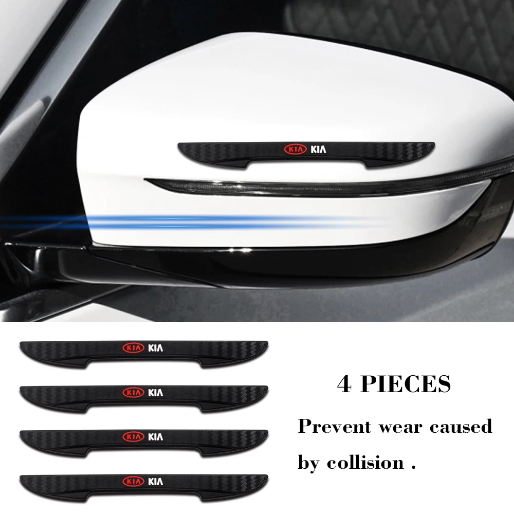 

4Pcs Car LOGO Side Door Anti-collision Scratch Strip Edge Guards Trim For KIA Rio K2 K3 K4 K5 KX3 KX5 Cerato Soul Forte ETC