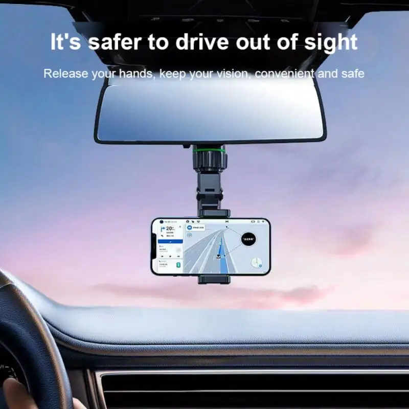 

Multifunctional car bracket rear view mirror back seat video shooting kitchen multi-scene use of cell phone holder