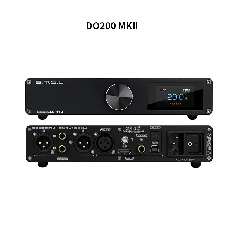 

2023 DO200 MKII аудио DAC ES9068AS * 2 XMOS XU316 Bluetooth 5,0 MQA полное декодирование OPA1612 * 5 op amp DSD512 768 кГц 32Bit CD декодер