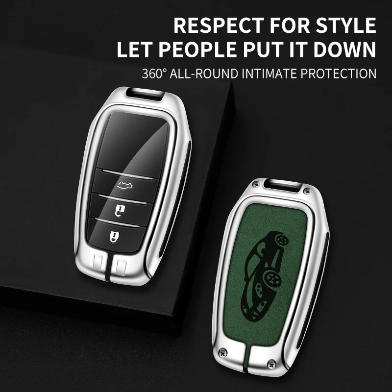 

Car Key Case Cover For Toyota Highlander Land Cruiser Riez RAV4 Camry Corolla Crown Prado Fashion Bag Shell Retrofit Accessories