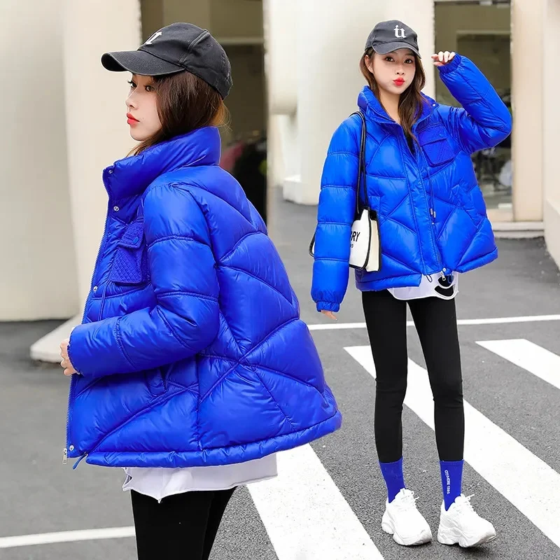 

Новинка 2023, зимняя куртка, женские парки, толстая парка с длинным рукавом и хлопковой подкладкой, Женская куртка, короткое пальто, облегающа...