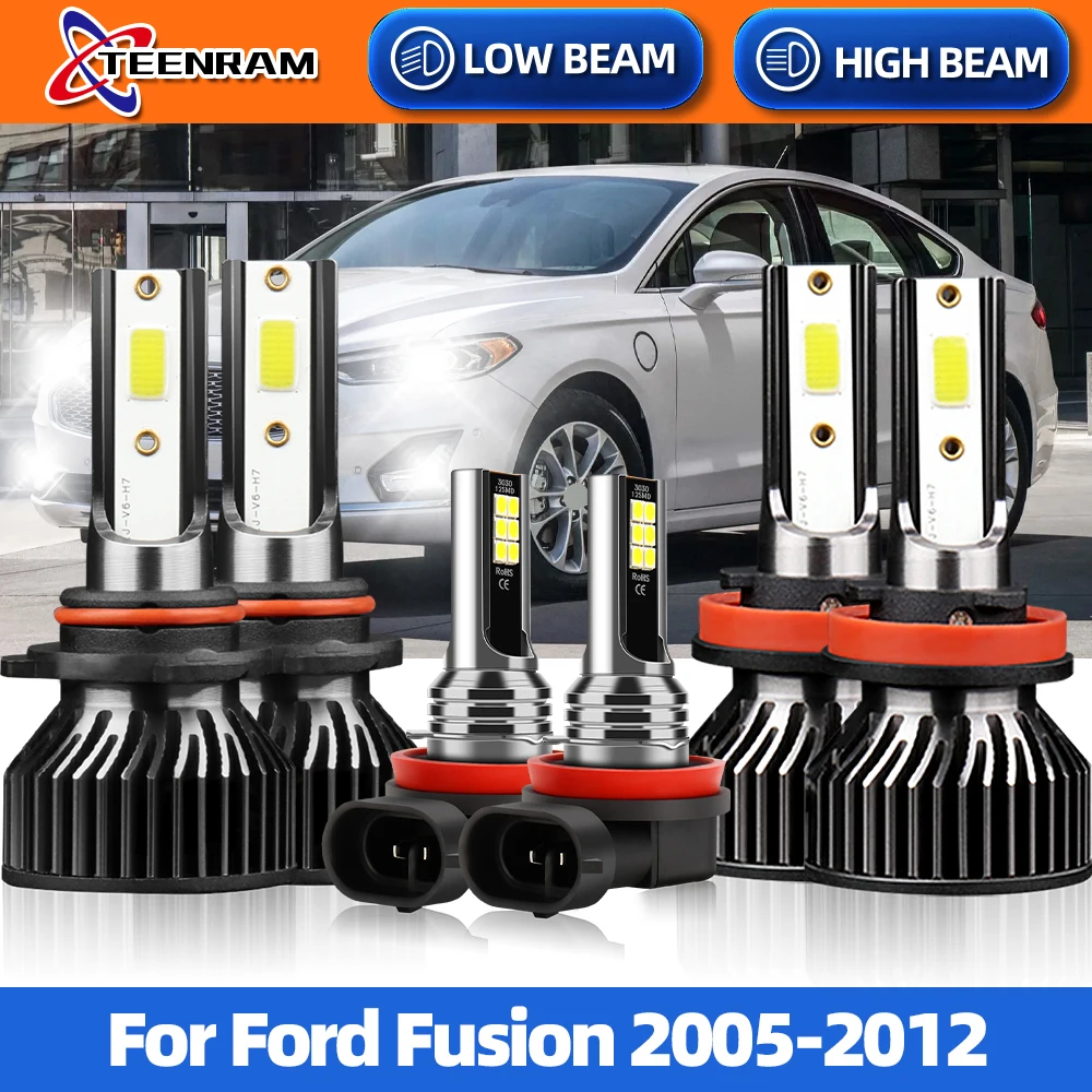 

12000LM 90W H7 LED Canbus Car Headlights Bulbs H11 LED Headlamps 6000K Auto Lamp For Ford Fusion 2005-2008 2009 2010 2011 2012