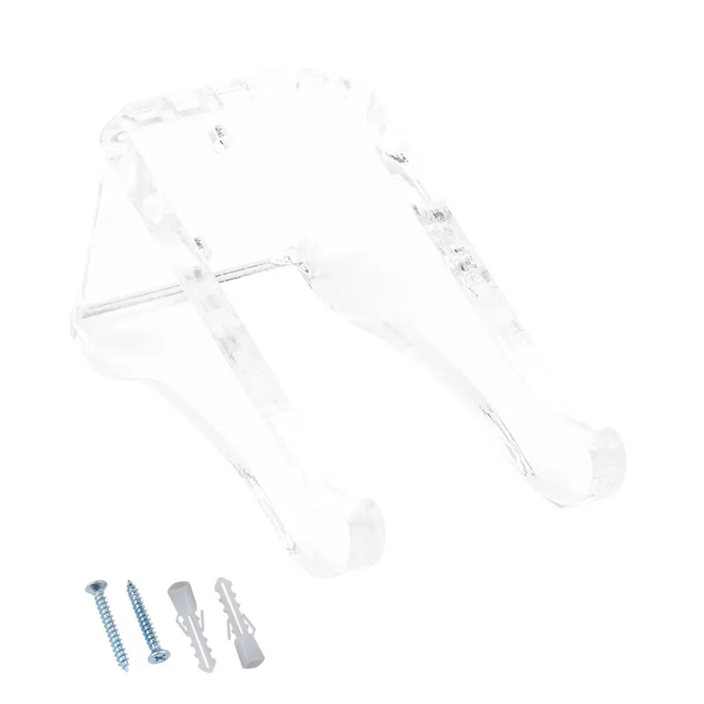 

Acrylic Guitar Hanger Space-Saving Wall Mount Guitar Hook Transparent Practical Guitar Holder Acrylic Collection Rack