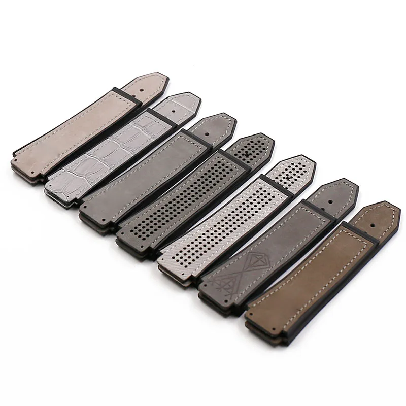 

Ремешок кожаный для мужчин и женщин, водонепроницаемый спортивный браслет для часов HUBLOT big bang, 19 х25 мм