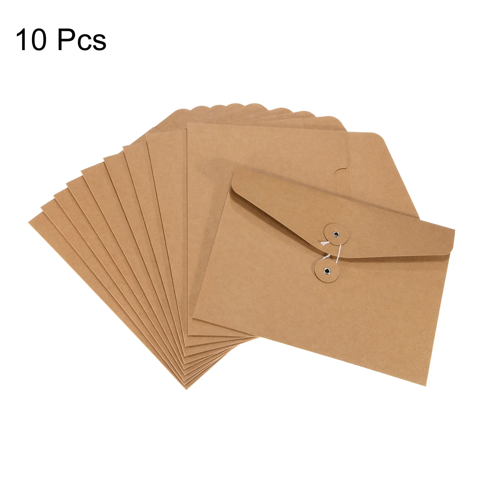 10Pcs File Storage Bag Kraft Paper Document Bag File Packaging Envelope Blank A4/A5 Document Envelopes Office Supply Stationery