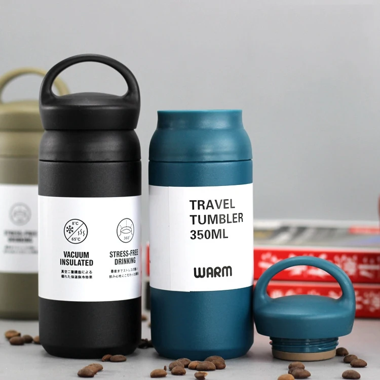 Дешево 350/500 мл модный термос кофейная кружка из нержавеющей стали стакан вакуумная колба бутылка для воды для девушек Женская Офисная дорожная кру...