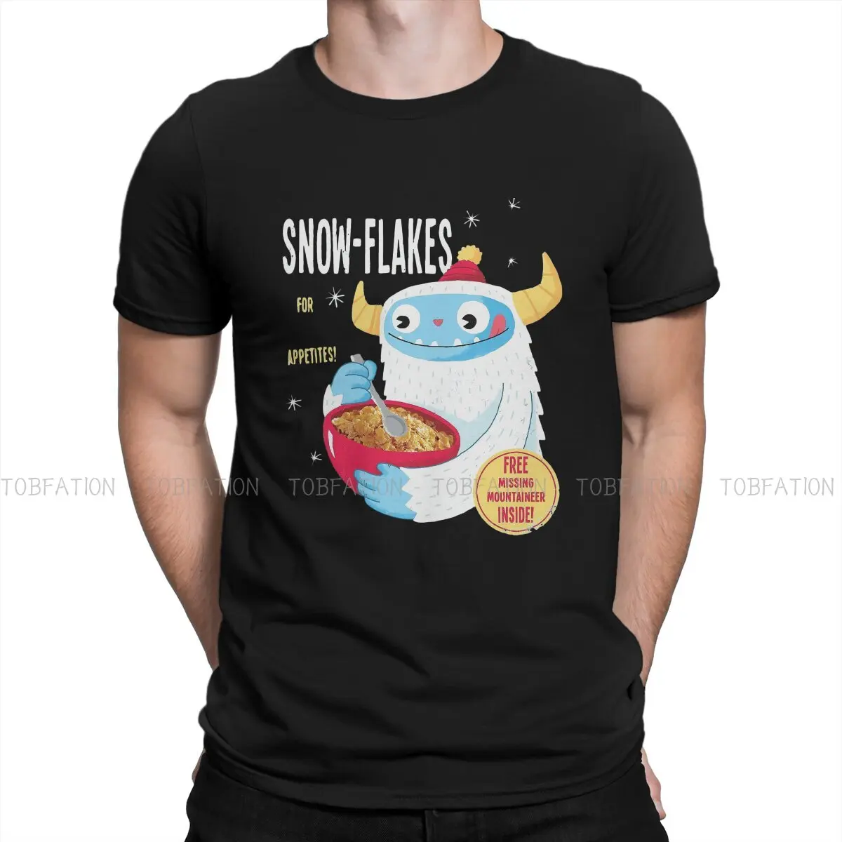 

Snowflakes Newest TShirts Abominable Bad And Cute Snow Monster Male Style Pure Cotton Tops T Shirt O Neck Oversized