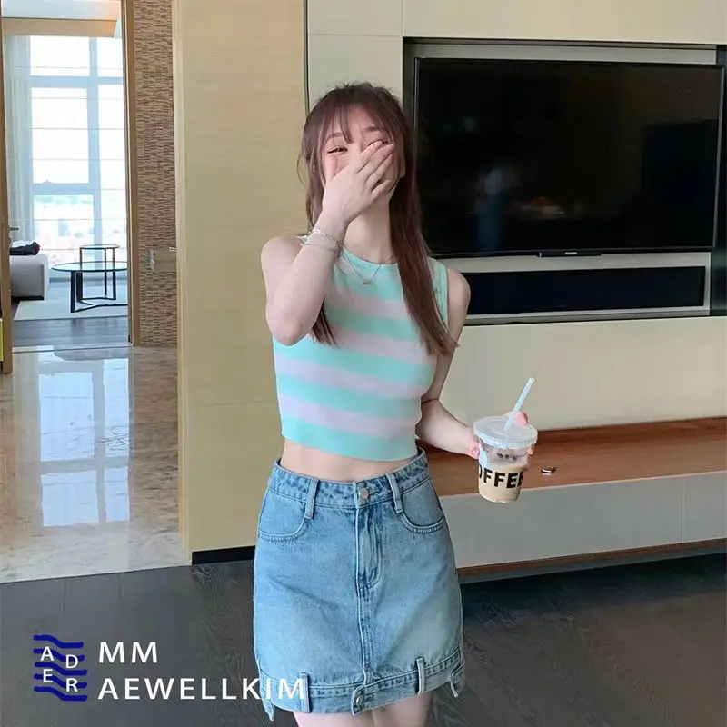 

Ader Retro Denim Skirt, Summer Pear Shaped Figure, Small Stature, High Waist, Thin And Spicy Girl Short Skirt