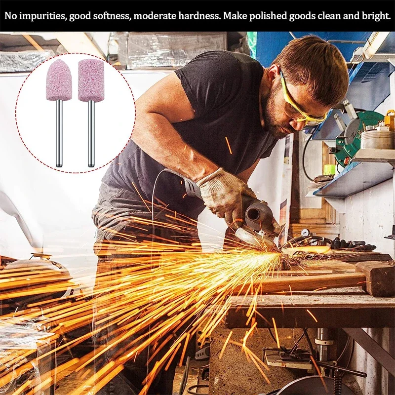 10 шт. 3 мм хвостовик абразивная головка колесо с накатанной головкой для