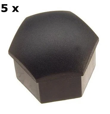Крышка болта колесного наконечника черного цвета 321601173 (Набор из 5 шт.) для Audi и VW