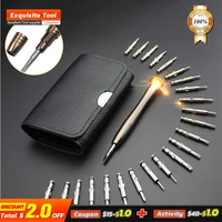 25pcs pocket mini precision screwdriver bit set laptop iphone mobile phone multi repair dismantle tool torx screw driver