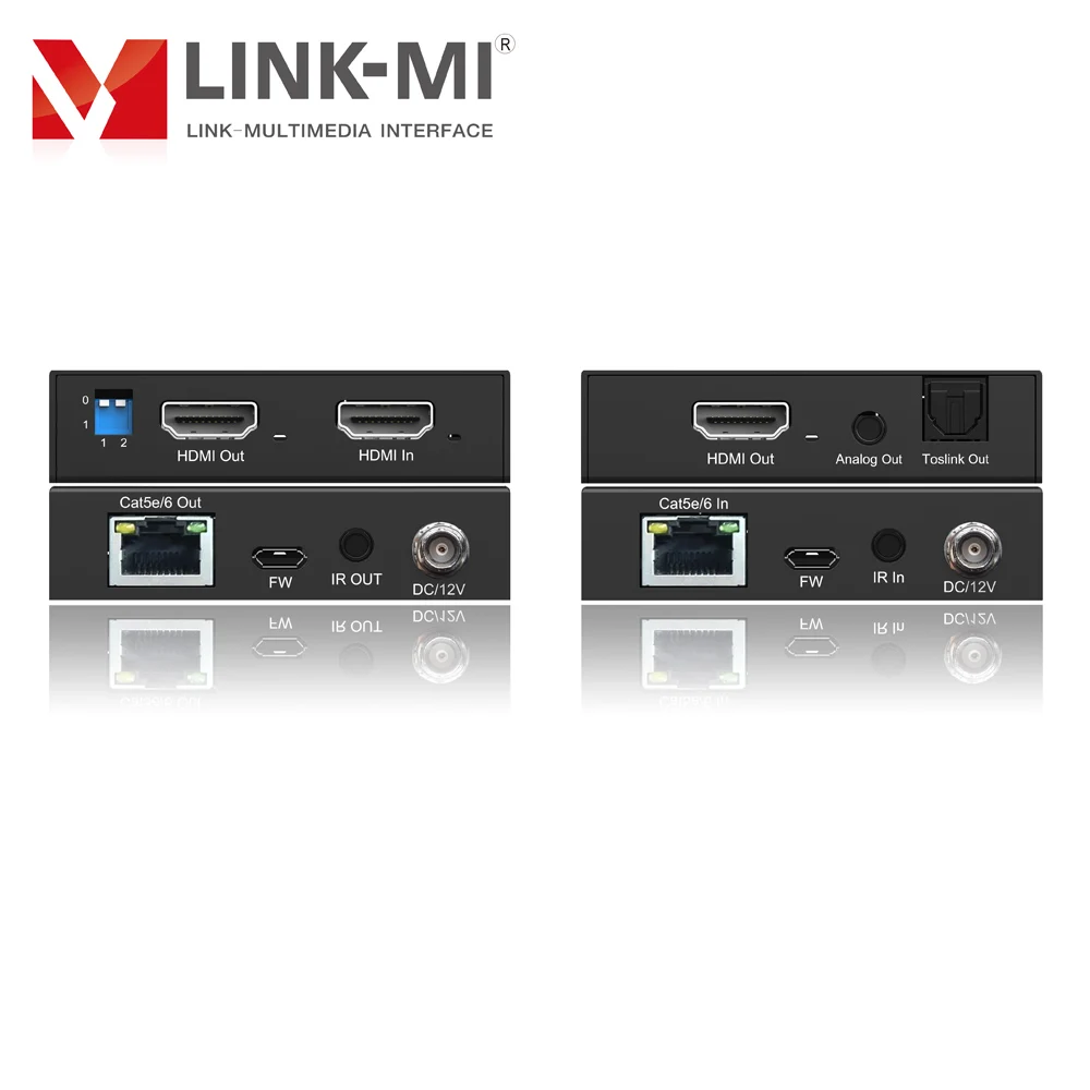 Фото LINK-MI 4K 90 м HDMI удлинитель 4K @ 60 Гц 18G Extender с петлей, HDR10, двойной псу, Поддержка SPDIF, PCM2.0 аналоговые извлечение аудиосигнала №2