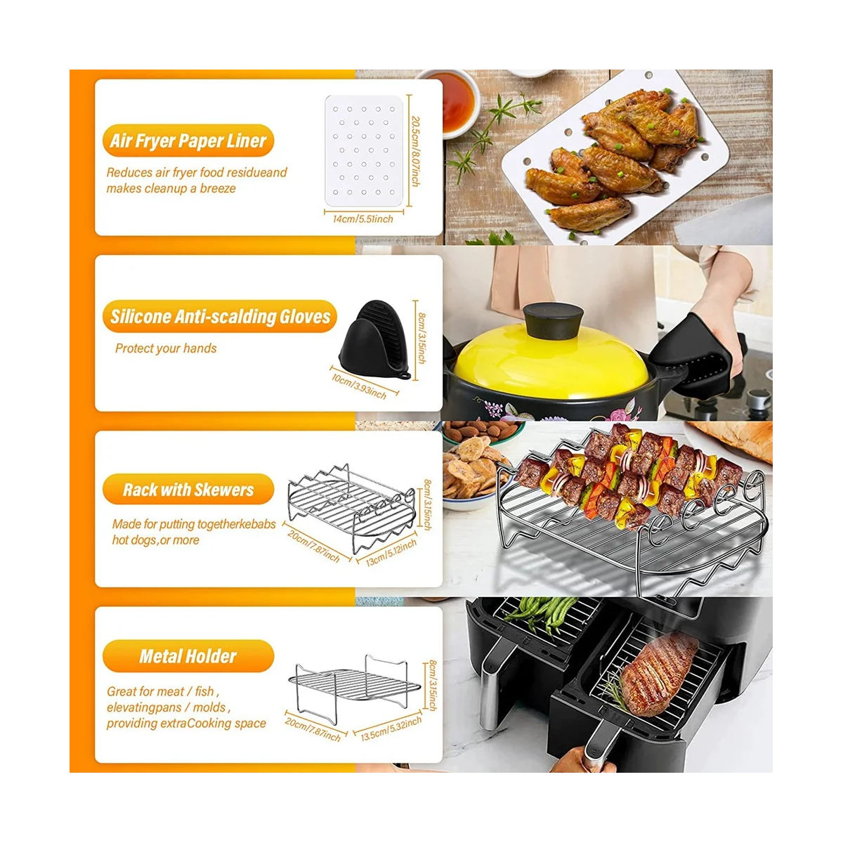 Аксессуары для Ninja Dual XL KITCHIEN Vortex 3.7Qt-4.2Qt фритюрницы