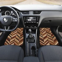 brown diagonal wood pattern car floor mats set front and back floor mats for car car accessories
