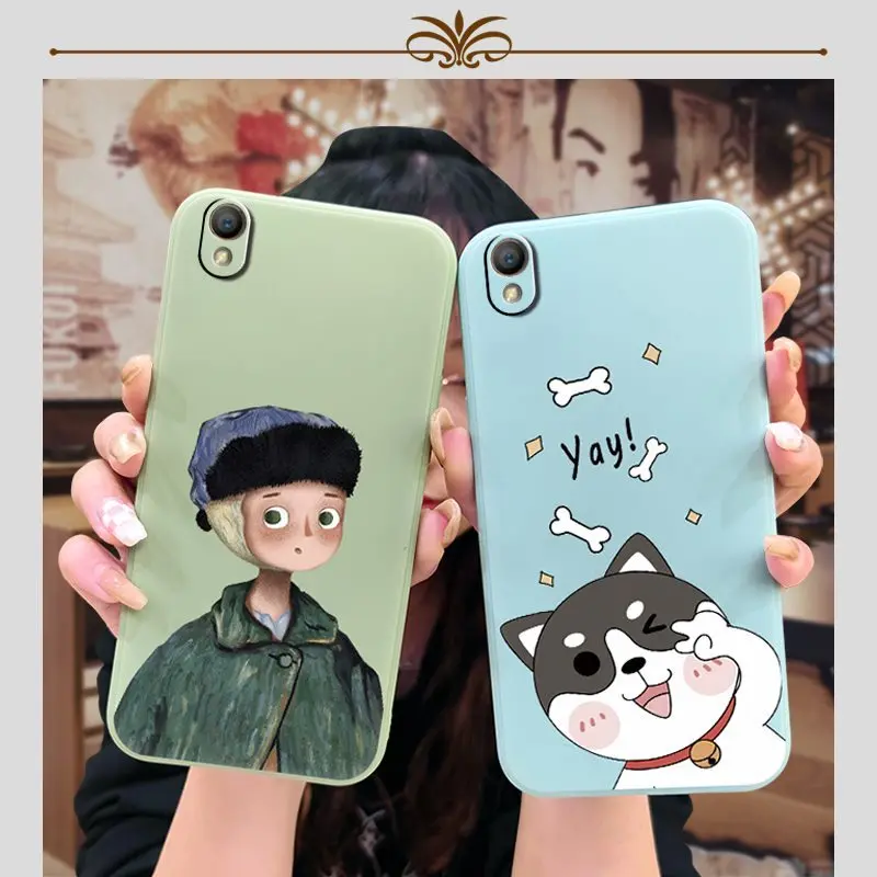 Противоударная фотобумага в виде кошки для OPPO A37/Neo 9 однотонная приятная на ощупь