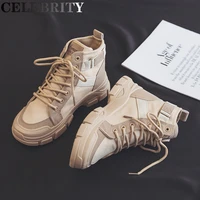 martin boots girl 2022 new students joker knights short tube high top small booties canvas shoes hiking shoes