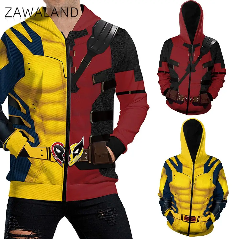 Костюм супергероя Zawaland для косплея мужские толстовки с капюшоном 3D-печать