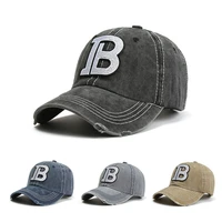 vintage washed cotton baseball cap letter b embroidered fashion outdoor men women sun hat adjustable hip hop trucker hats cp213