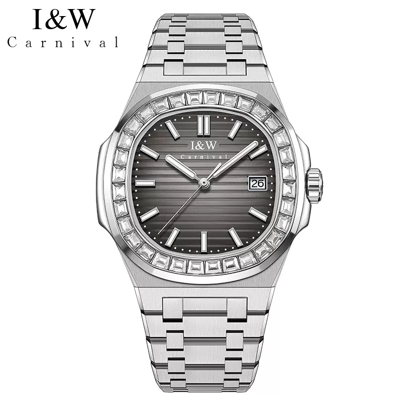 

IW Men Automatic Watch Waterproof 5ATM Seiko NH35 Luminous Sapphire Stainless Steel Mechanical Wristwatch Sport reloj hombre