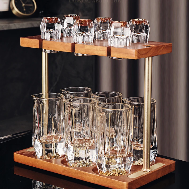 

Whisky Champagne Accessories Shot Glass Set Shaker Whiskey Set Kitchen Home Bartender Jogo De Panela Barware T50JJ