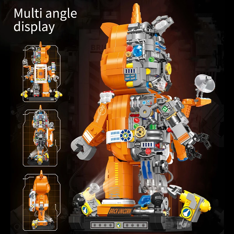 

1277pcs City Techincal Mini Pellet Unicorn Space Edition Model Building Blocks Mechanical Mecha Bricks Toys For Children Gifts