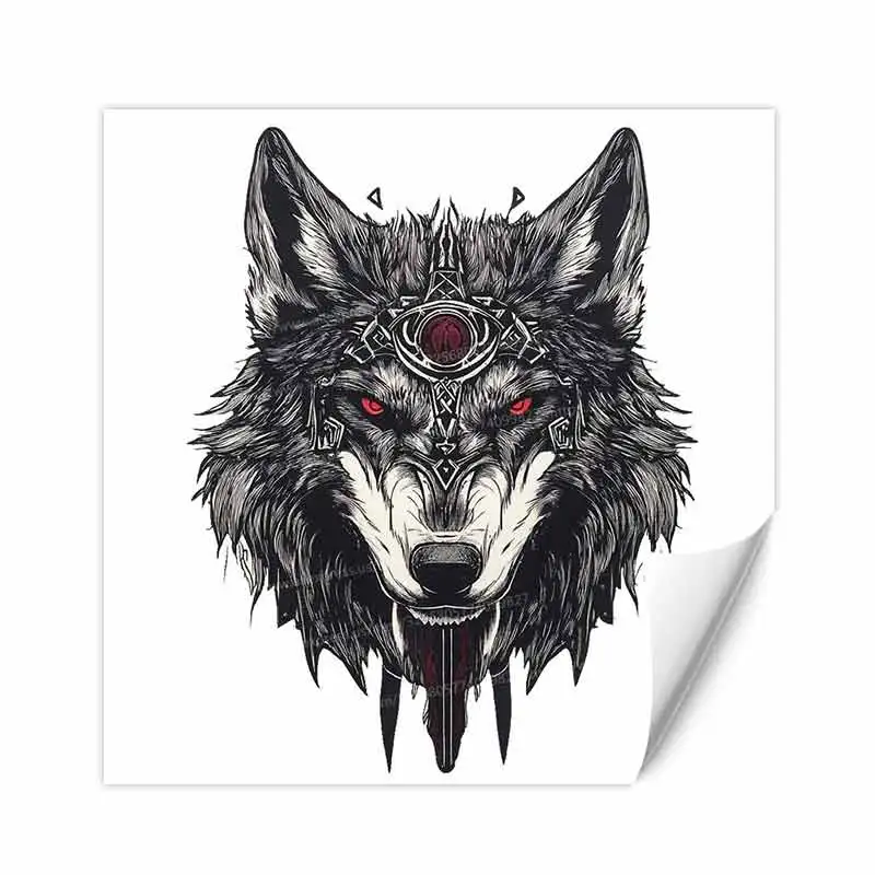 

Волк Воин Автомобильная наклейка Виниловая наклейка Водонепроницаемая наклейка на заднее окно Мотоцикл Кемпер Грузовик Ноутбук Украшение TM353