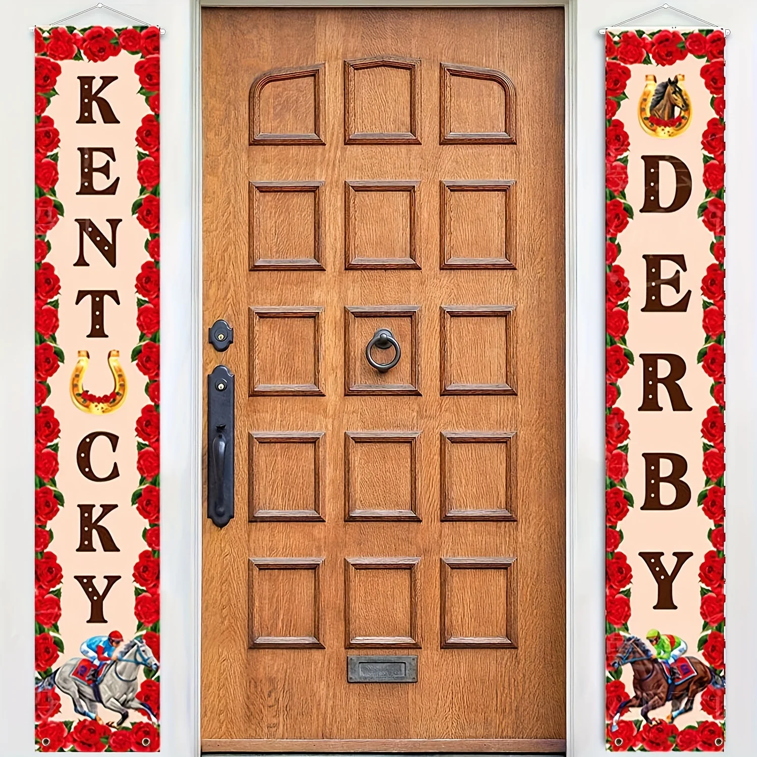 Украшения для дерби в Кентукки бег роз дверной баннер украшения вечеринки Дерби