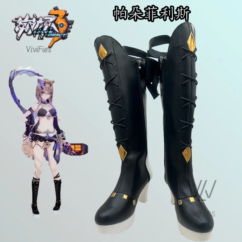 Новинка! Костюм для косплея Honkai Impact Cos Pardofelis черные модные женские ботинки на