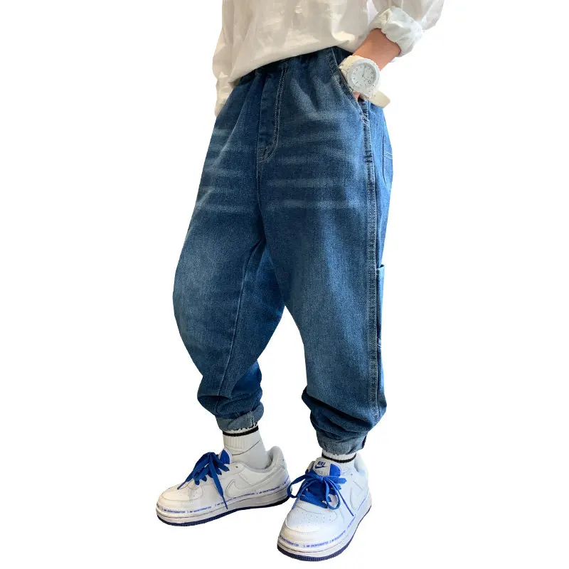 

Casual High Quality Denim Trousers Teen Boys New Arrivals 2023 Children's Jeans Spring Autumn Mid Waist Pants For Boys 5-14Years