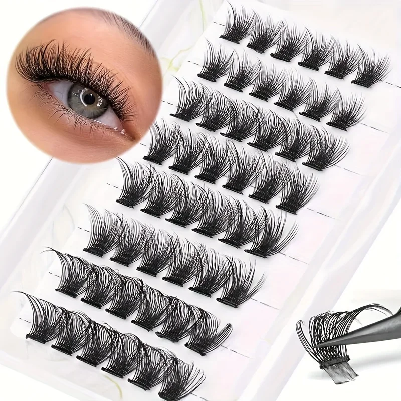 Накладные ресницы Кластерные одиночный кластер сегментированные Имитационные BQ