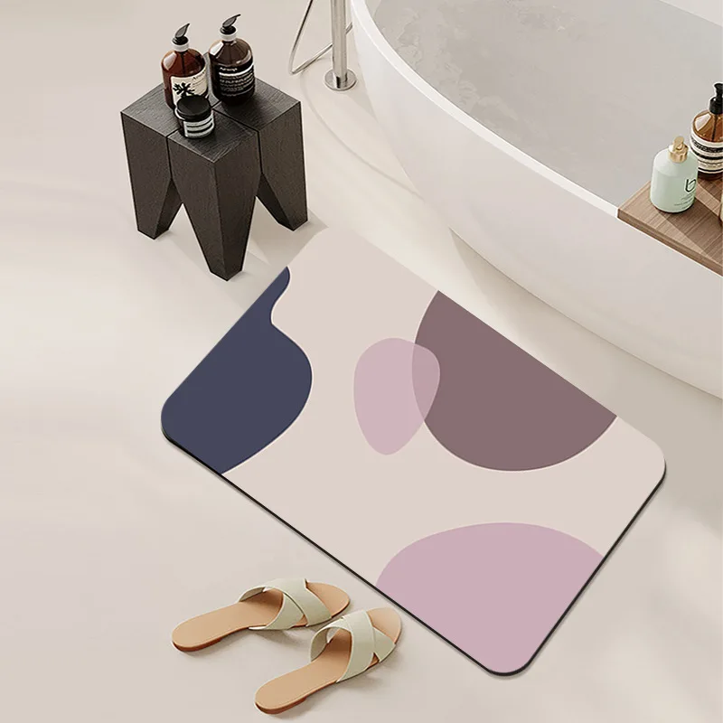 Напольный Коврик VIKAMA Для Ванной Комнаты - Водопоглощающий Нескользящий