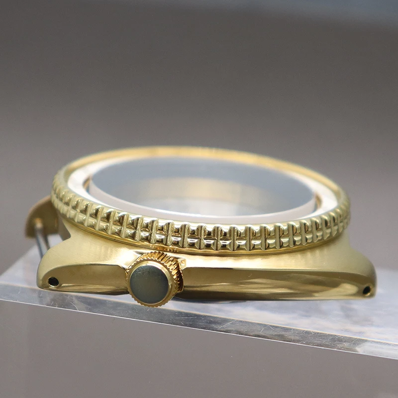 Мужские золотистые часы Φ 45 мм для часов Seiko NH35 NH36 черное главенное кольцо