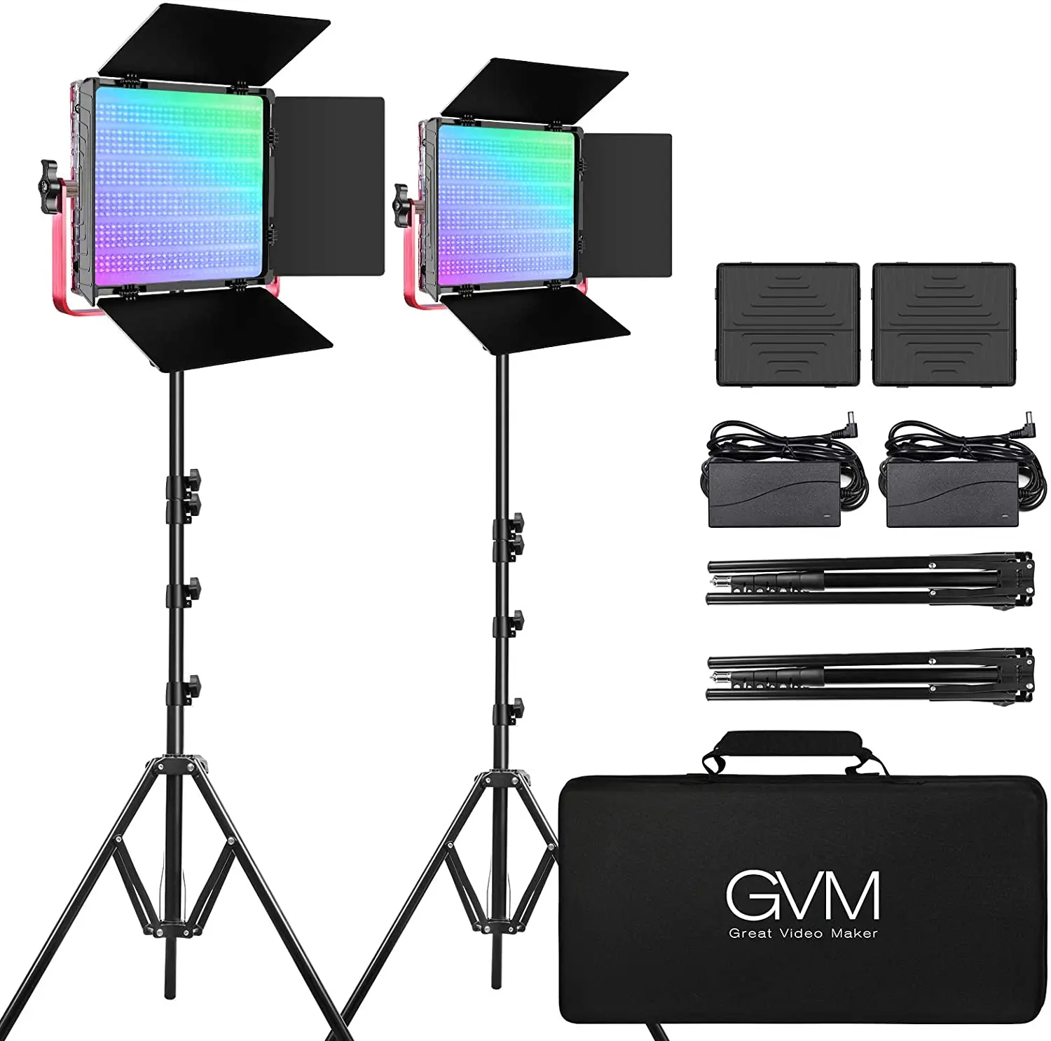 

GVM Great VideoMaker 1200D PRO RGB LED Video Light,50W Video Lighting Kit with APP Control, Photography Lighting kit