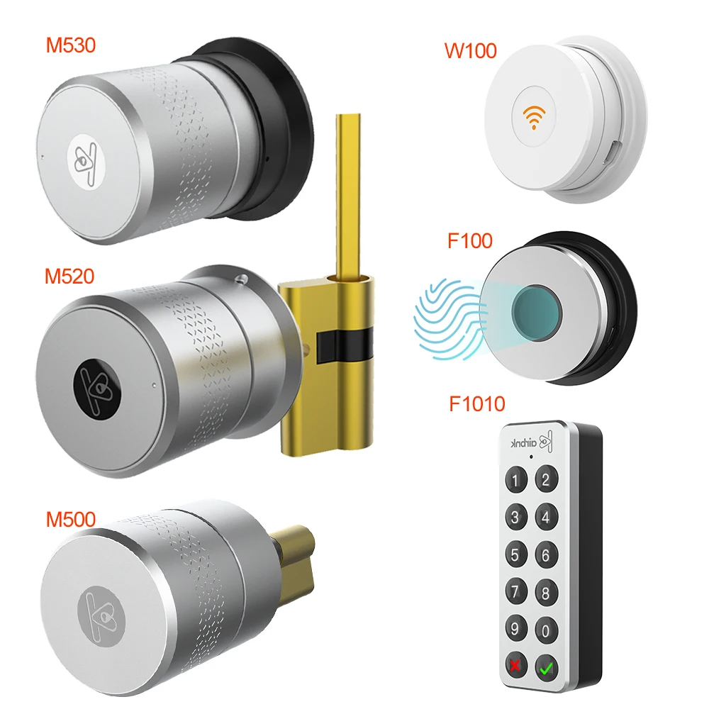

Tuya Wifi App Bluetooth Airbnk App M500 M520 EU Smart Cylinder Lock Fingerprint Cylinder Lock Electronic Motorized Cylinder Lock