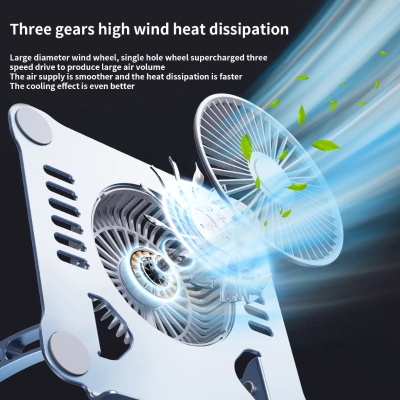 

Aluminum Alloy Notebook Stand Holder Rotatable Design With Cooling Fan Bracket