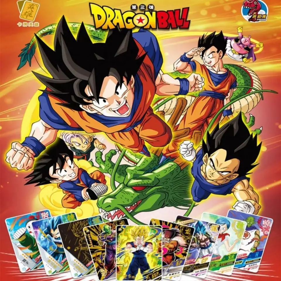 

Bandai Seven Dragon Ball Card PR Card 4bags of 20sheets Collection Edition Anime Character Carot Collection Card Books