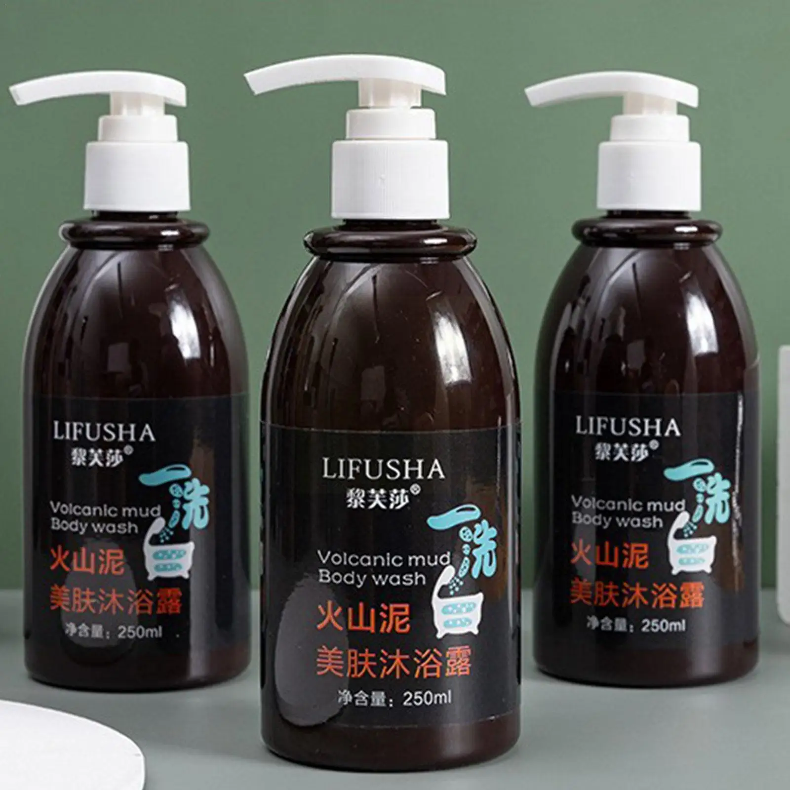 

Volcanic Mud Body Wash Whitening, Volcanic Mud Shower Bath Gel, Deep Moisturizing Whitening Clean Whitening Fast Instant Cr L3O5