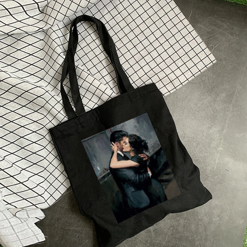 

Женская винтажная Холщовая Сумка в готическом стиле, повседневный саквояж на плечо в стиле Харадзюку, с мультипликационным принтом Y2k, вмес...