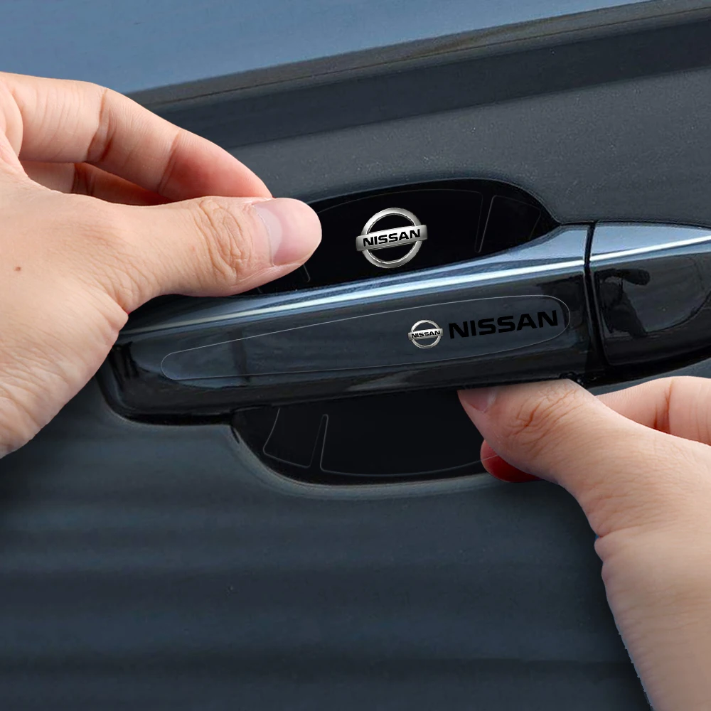 4/8 шт. прозрачная наклейка на дверную ручку автомобиля полоса для предотвращения