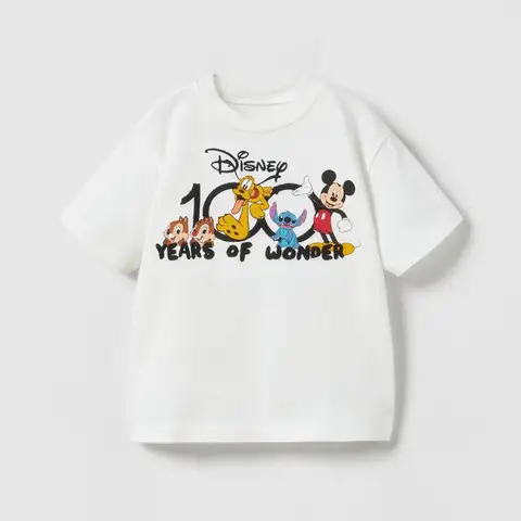 Новинка лета 2023, футболка с изображением Диснея Микки Мауса, костюм для малышей, детская одежда, топы с круглым вырезом, футболки для девочек и мальчиков, женская одежда