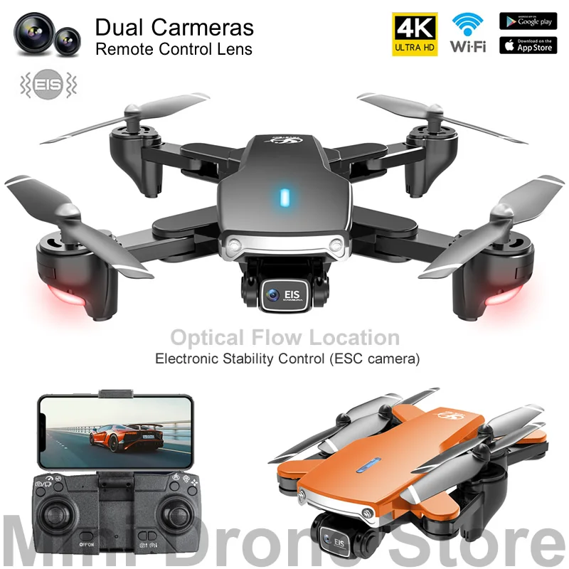 S169 Mini Drone 4K Professional Aerial Photography Electronic Stability Control Camera Optical Flow Location Folding Quadcopter