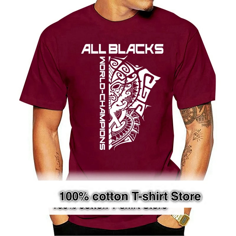 

2021 Summer T Shirt Funny T-Shirt Men Rugbyer New Zealand Maori Tattoo Mask T Shirts Design Tee Round Neck Crazy Top T