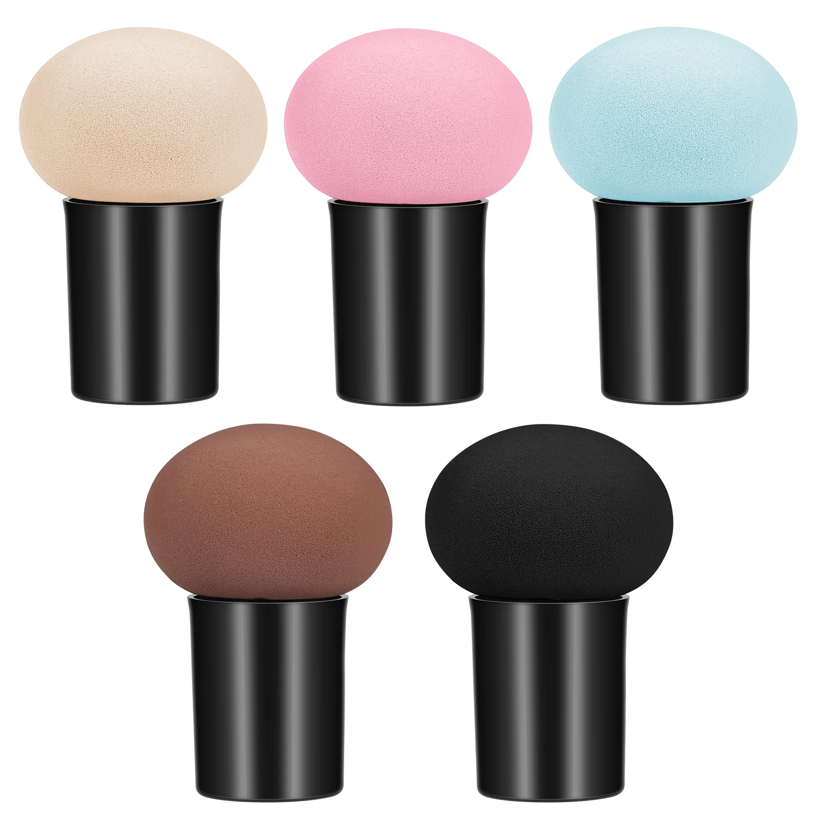 

5pcs Foundation Makeup Tools Foundation Sponges Mushroom Makeup Sponge with Handle Blender Sponges