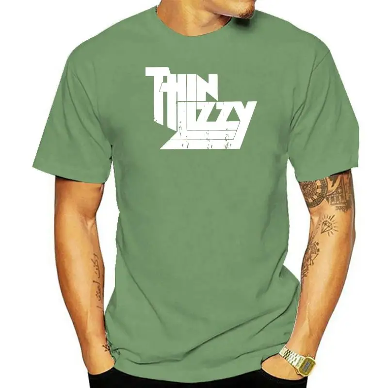 

Тонкая потертая футболка с логотипом LIZZY, черная футболка с принтом Фила линотта, НЛО, голубая устрица, культ